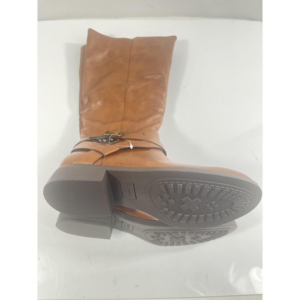 Style & Co Boots Womens Size 7.5 Brown MARGOOP Knee High Riding Buckle Zip - Picture 6 of 13